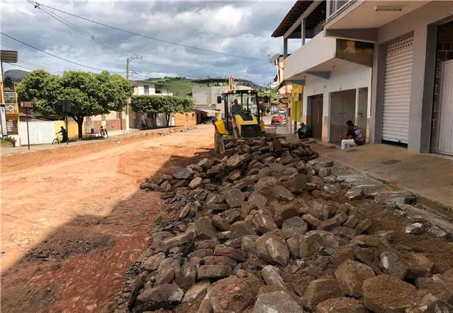 Obras de pavimentação